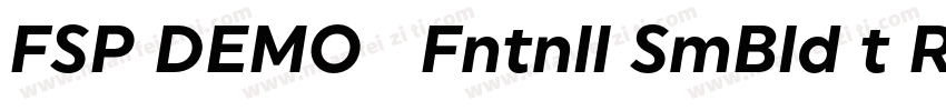 FSP DEMO   Fntnll SmBld t Regular字体转换